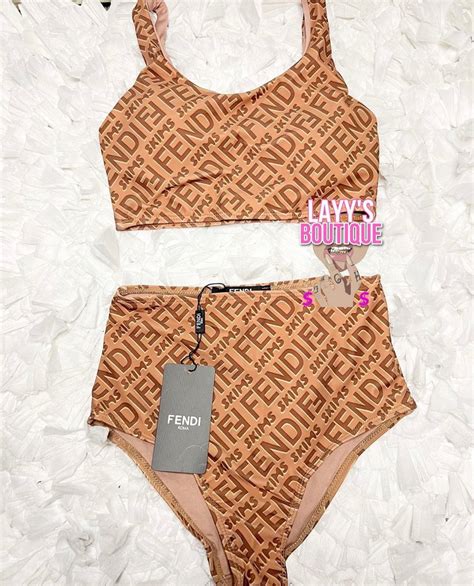 fendi print bathing suit